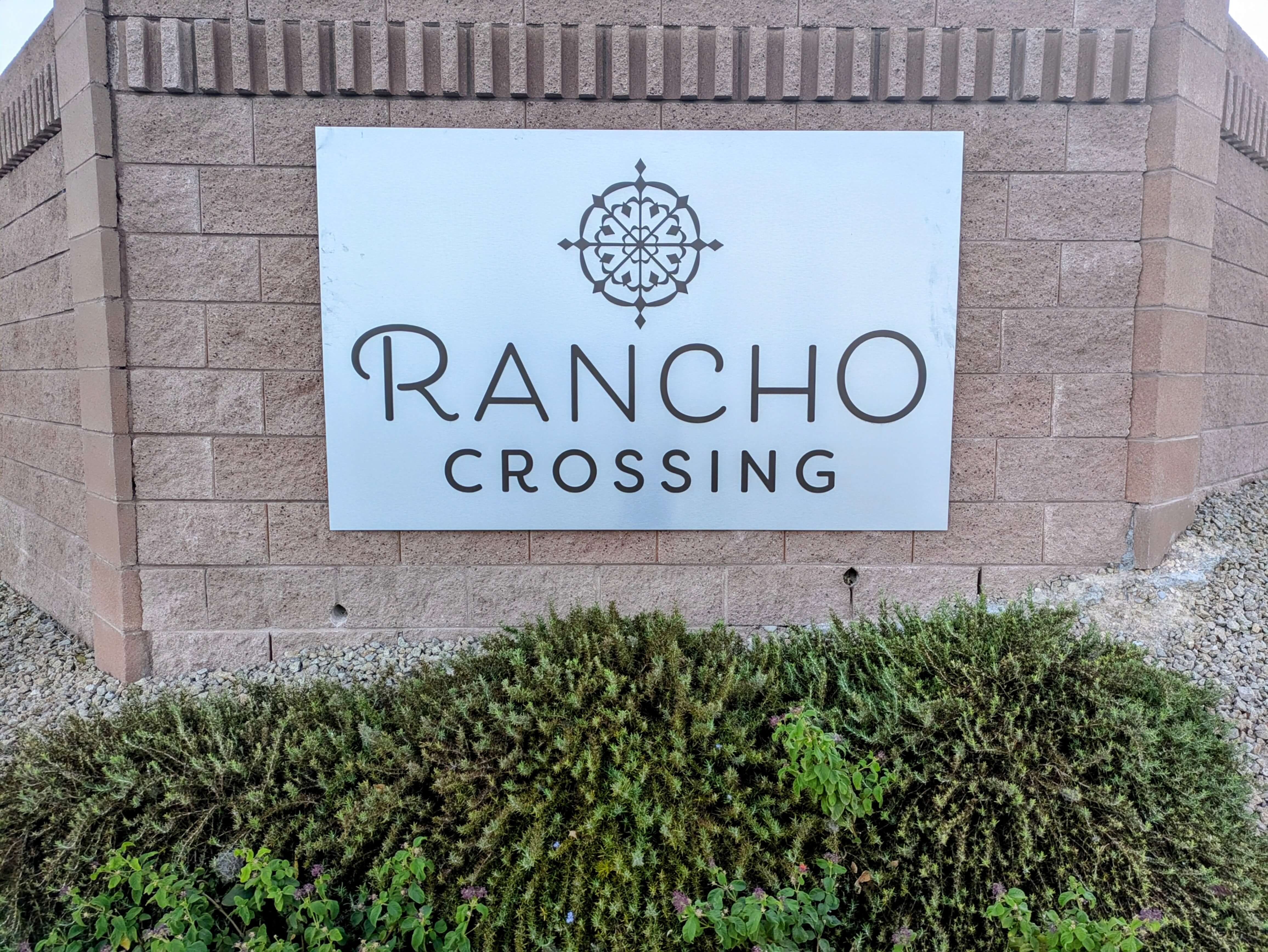 rancho crossing association entrance sign image on wall